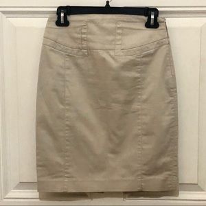 Express Cream Pencil Skirt